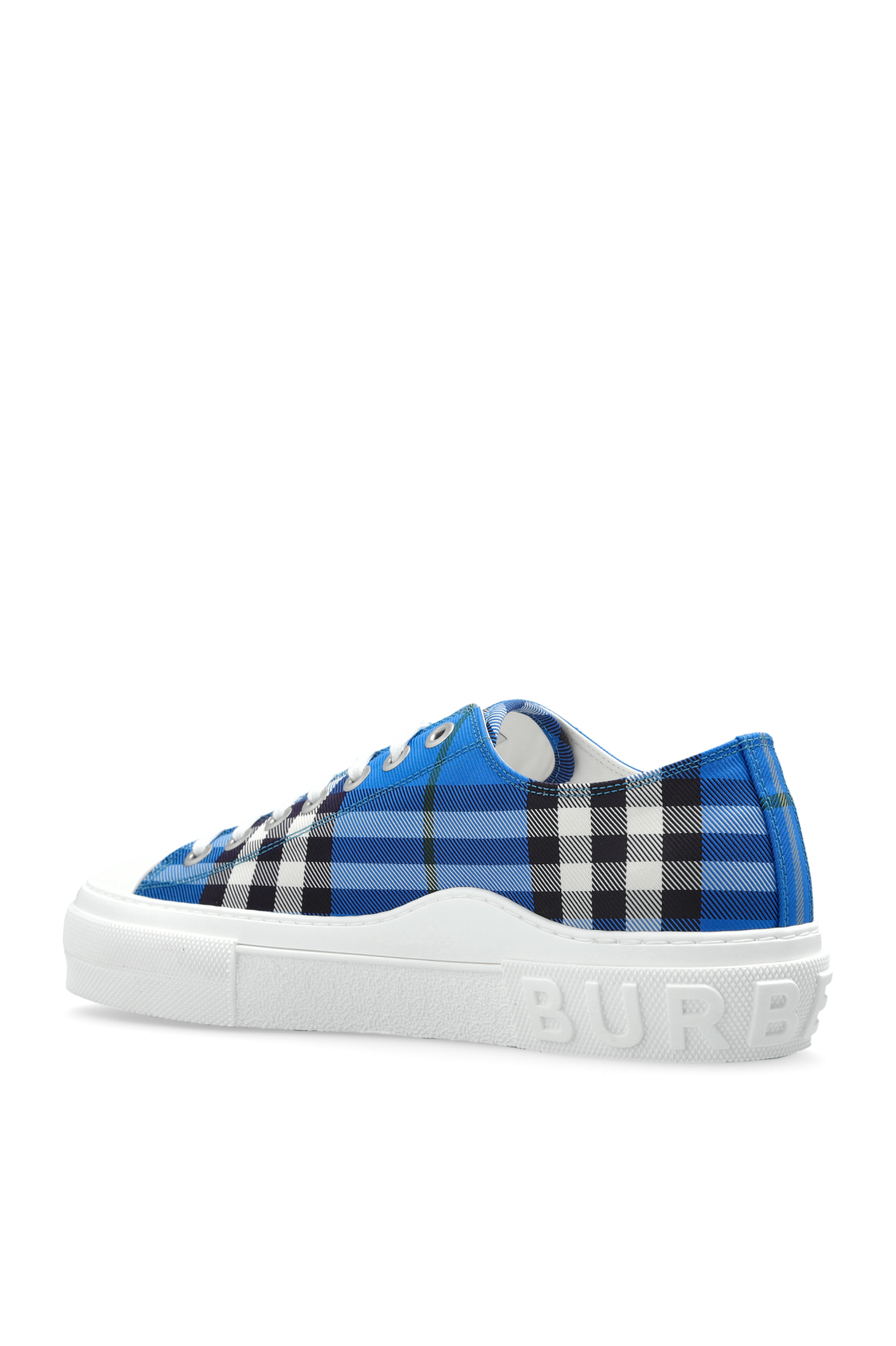 スニーカー Burberry SNEAKER (8049777 A7026) Burberry shoes sneakers woman in leather and fabric pattern